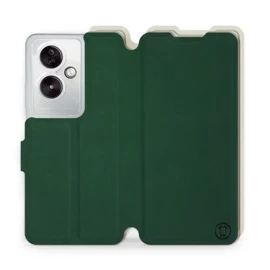 Etui Soft Touch do OPPO A79 5G - wzór Miejska zieleń z platyną