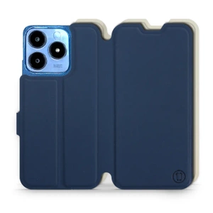 Etui Soft Touch do Realme C63 - wzór Głęboki granat z platyną