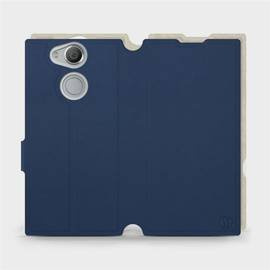 Etui Soft Touch do Sony Xperia XA2 - wzór Głęboki granat z platyną