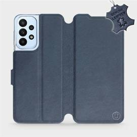 Etui ze skóry naturalnej do Samsung Galaxy A23 - wzór Blue Leather
