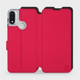 Etui Soft Touch do Motorola Moto E20 - wzór Żywa czerwień z czernią