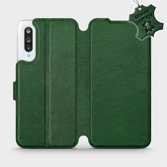 Etui ze skóry naturalnej do Xiaomi Mi 9 Lite - wzór Green Leather