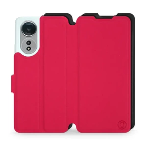 Etui Soft Touch do OPPO A58 - wzór Żywa czerwień z czernią