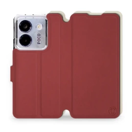 Etui Soft Touch do Xiaomi POCO M7 Pro 5G - wzór Zachodząca czerwień z platyną