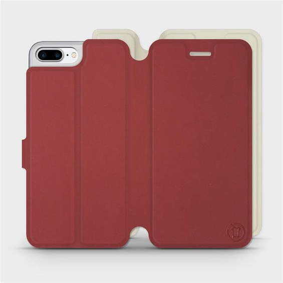 Etui Soft Touch do Apple iPhone 8 Plus - wzór Zachodząca czerwień z platyną