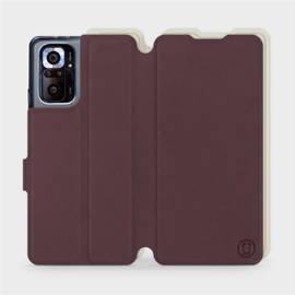 Etui Soft Touch do Xiaomi Redmi Note 10 Pro - wzór Matowy burgund z platyną