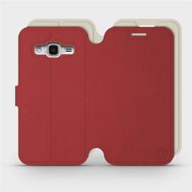 Etui Soft Touch do Samsung Galaxy J3 2016 - wzór Zachodząca czerwień z platyną