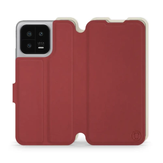 Etui Soft Touch do Xiaomi 13 - wzór Zachodząca czerwień z platyną