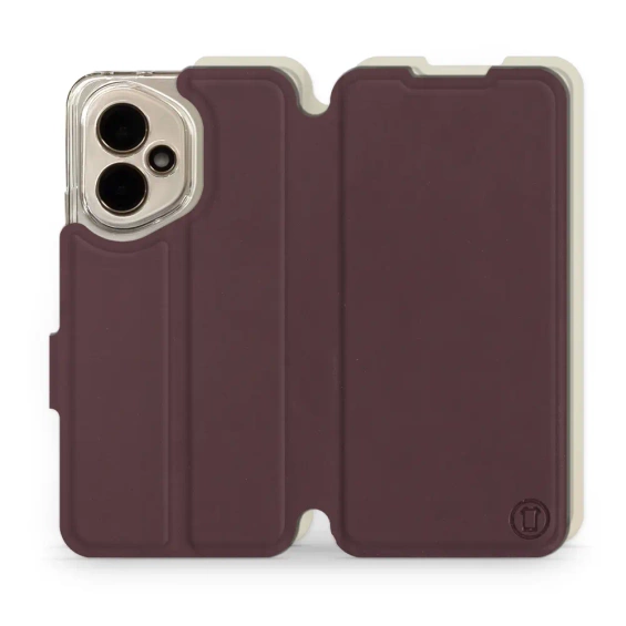 Etui Soft Touch do Huawei Honor 400 - wzór Matowy burgund z platyną