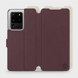 Etui Soft Touch do Samsung Galaxy S20 Ultra - wzór Matowy burgund z platyną