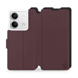 Etui Soft Touch do Xiaomi Redmi Note 13 5G - wzór Matowy burgund z czernią