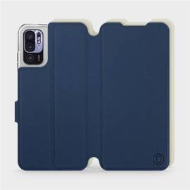 Etui Soft Touch do Xiaomi Redmi Note 10 5G - wzór Głęboki granat z platyną