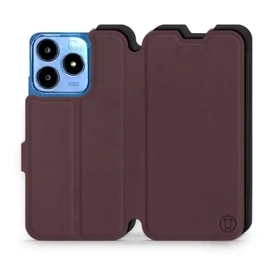 Etui Soft Touch do Realme C63 - wzór Matowy burgund z czernią