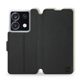 Etui Soft Touch do Xiaomi POCO X6 - wzór Satynowa czerń z platyną
