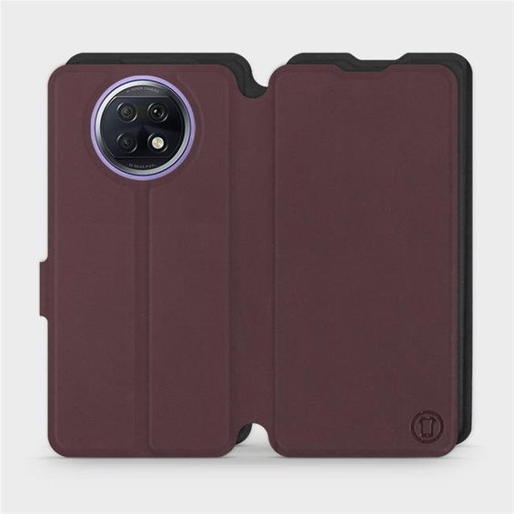 Etui Soft Touch do Xiaomi Redmi Note 9T - wzór Matowy burgund z czernią