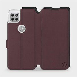 Etui Soft Touch do Motorola Moto G 5G - wzór Matowy burgund z czernią