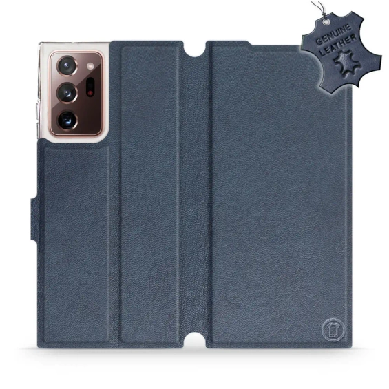 Etui ze skóry naturalnej do Samsung Galaxy Note 20 Ultra - wzór Blue Leather