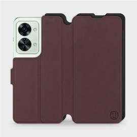 Etui Soft Touch do OnePlus Nord 2T 5G - wzór Matowy burgund z czernią