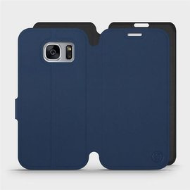 Etui Soft Touch do Samsung Galaxy S7 Edge - wzór Głęboki granat z czernią