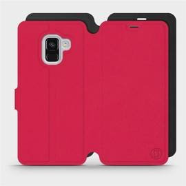 Etui Soft Touch do Samsung Galaxy A8 2018 - wzór Żywa czerwień z czernią