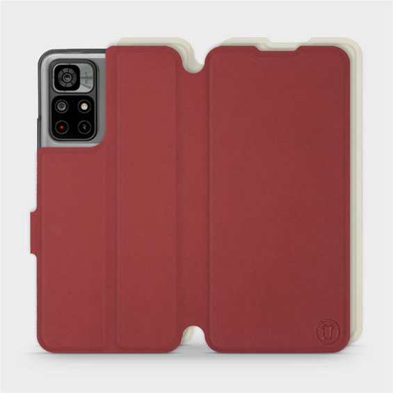 Etui Soft Touch do Xiaomi Redmi Note 11 - wzór Zachodząca czerwień z platyną