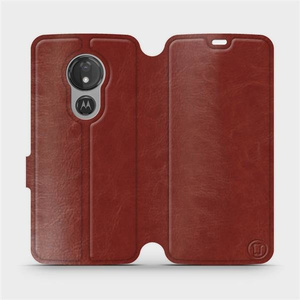 Etui do Motorola Moto G7 Power - wzór Brown&Orange