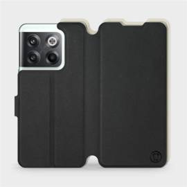 Etui Soft Touch do OnePlus 10T - wzór Satynowa czerń z platyną