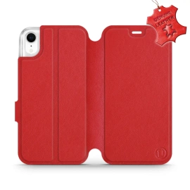 Etui ze skóry naturalnej do Apple iPhone XR - wzór Red Leather