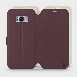 Etui Soft Touch do Samsung Galaxy S8 Plus - wzór Matowy burgund z platyną