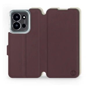 Etui Soft Touch do Xiaomi Poco C85 5G - wzór Matowy burgund z platyną