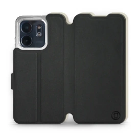 Etui Soft Touch do Infinix Smart 9 - wzór Satynowa czerń z platyną