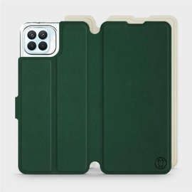 Etui Soft Touch do OPPO Reno 4 Lite - wzór Miejska zieleń z platyną