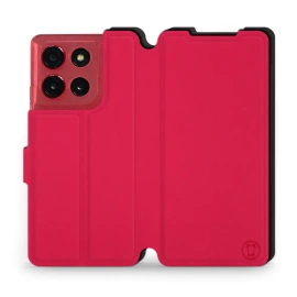 Etui Soft Touch do Motorola Moto G86 Power 5G - wzór Żywa czerwień z czernią