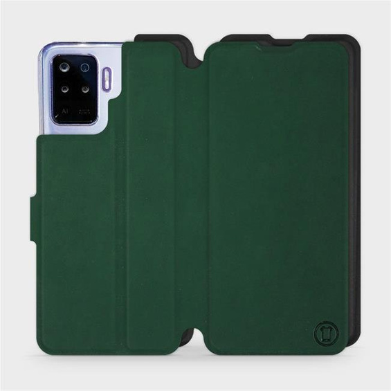 Etui Soft Touch do OPPO Reno 5 Lite - wzór Miejska zieleń z czernią