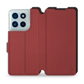 Etui Soft Touch do Motorola Moto G56 5G - wzór Zachodząca czerwień z czernią