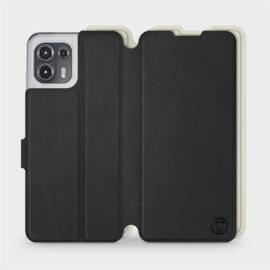 Etui Soft Touch do Motorola Edge 20 Lite - wzór Satynowa czerń z platyną