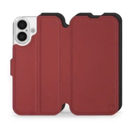 Etui Soft Touch do Apple iPhone 16 - wzór Zachodząca czerwień z czernią