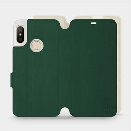 Etui Soft Touch do Xiaomi Mi A2 Lite - wzór Miejska zieleń z platyną