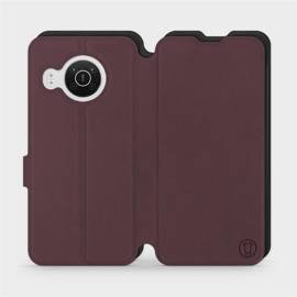 Etui Soft Touch do Nokia X10 - wzór Matowy burgund z czernią