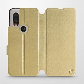 Etui do Motorola One Vision - wzór Gold&Gray