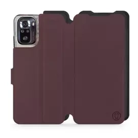 Etui Soft Touch do Xiaomi POCO M5s - wzór Matowy burgund z czernią