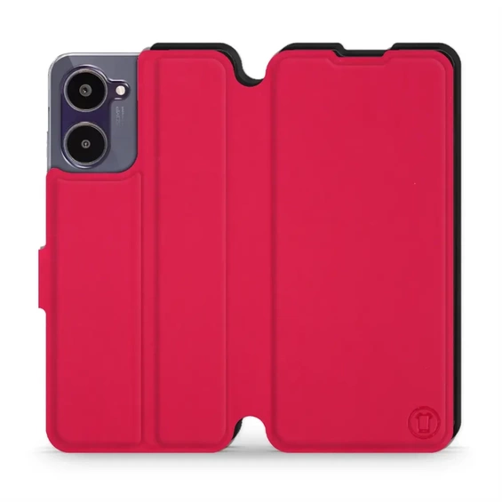 Etui Soft Touch do Realme 10 - wzór Żywa czerwień z czernią