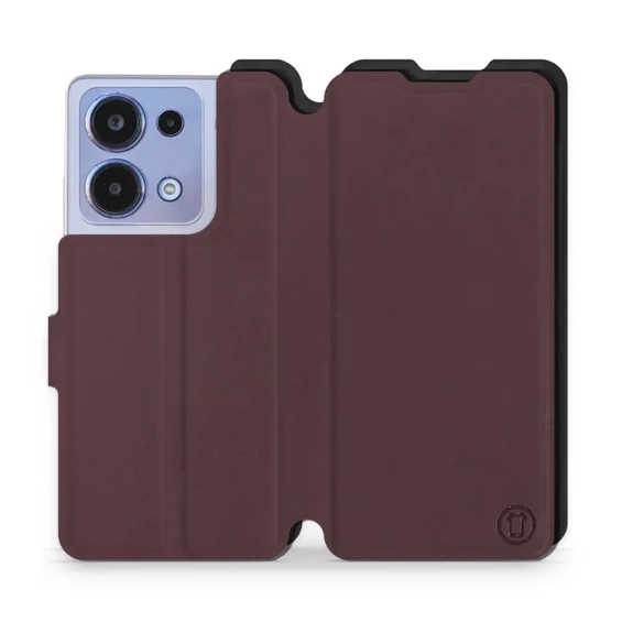 Etui Soft Touch do Xiaomi POCO M6 Pro - wzór Matowy burgund z czernią