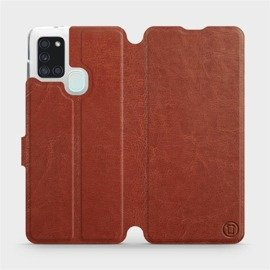 Etui do Samsung Galaxy A21S - wzór Brown&Orange
