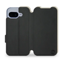 Etui Soft Touch do Google Pixel 9A - wzór Satynowa czerń z platyną