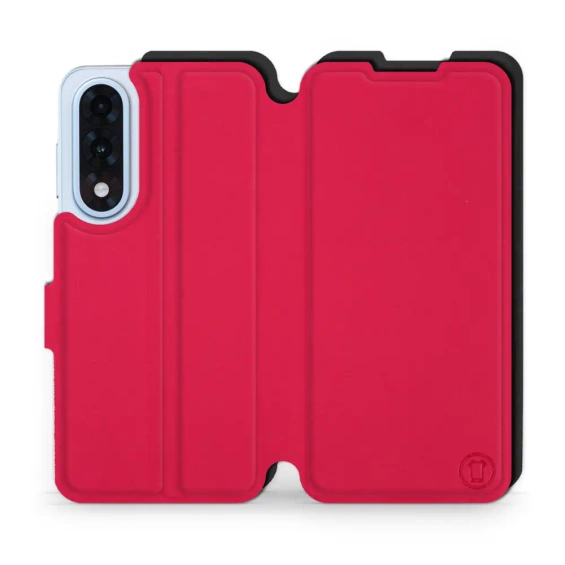 Etui Soft Touch do OnePlus Nord 5 - wzór Żywa czerwień z czernią