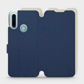 Etui Soft Touch do OPPO A31 - wzór Głęboki granat z platyną