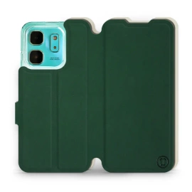 Etui Soft Touch do Infinix HOT 50i - wzór Miejska zieleń z platyną