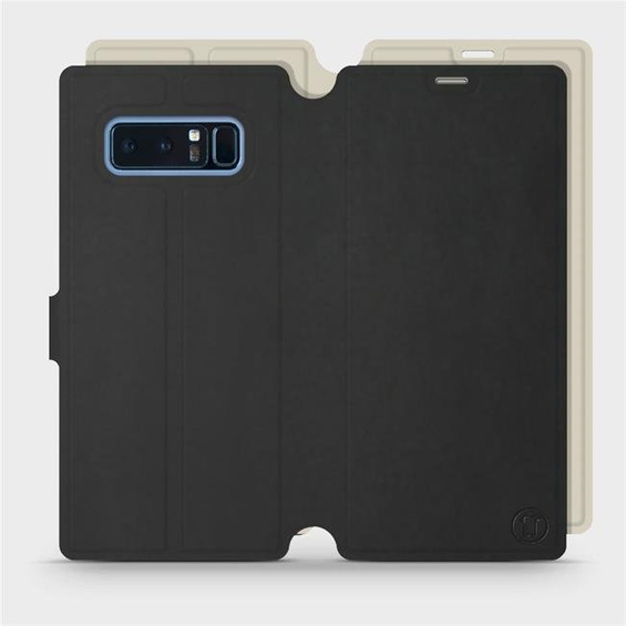 Etui Soft Touch do Samsung Galaxy Note 8 - wzór Satynowa czerń z platyną