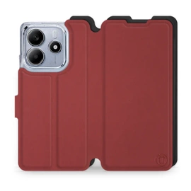 Etui Soft Touch do Xiaomi Redmi Note 14 5G - wzór Zachodząca czerwień z czernią